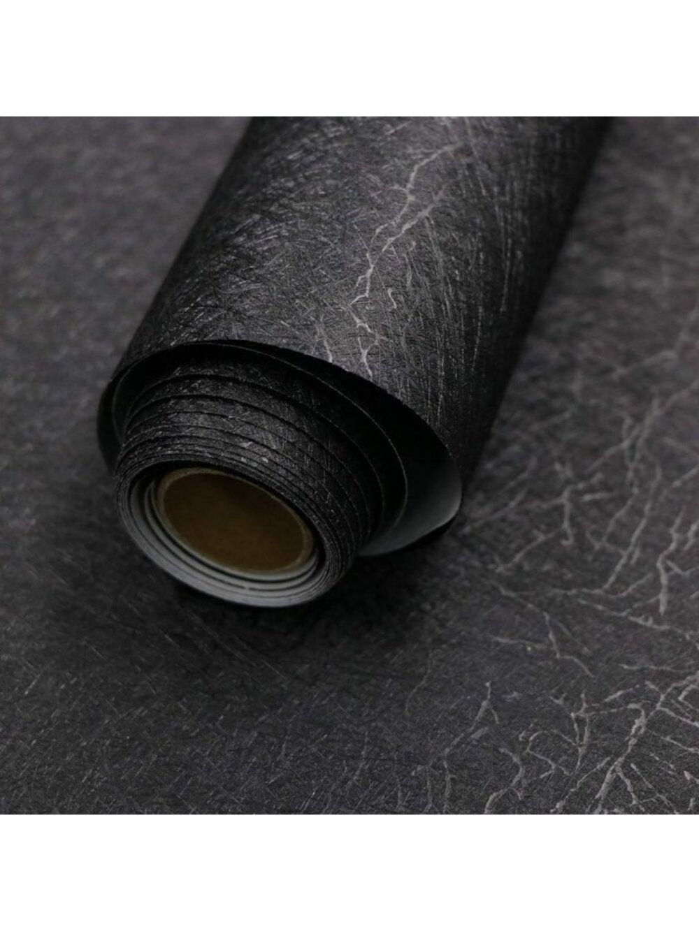 Elegant Black Silk Embossed Peel and Stick Wallpaper - Self-Adhesive Contact